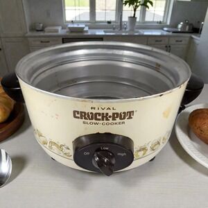 Replacement Rival Crock Pot 3350/2 Base Only Tested Works‎ Vintage Almond